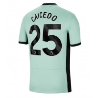 Camisa de Futebol Chelsea Moises Caicedo #25 Equipamento Alternativo 2023-24 Manga Curta